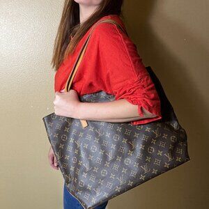 Sold!!Louis Vuitton Cabas Mezzo Monogram Canvas Shoulder Tote Bag M51151